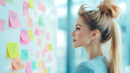 Poster - a diverse team of illustrators collaborating on a large whiteboard filled with colorful sketches and