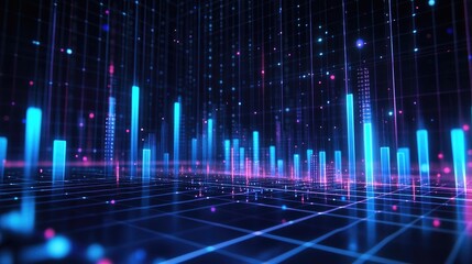 Poster - Abstract Digital Data Visualization Concept