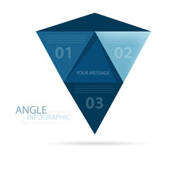 Poster - Infographic graphic geometric triangle overlap vector layer background for text and message design
