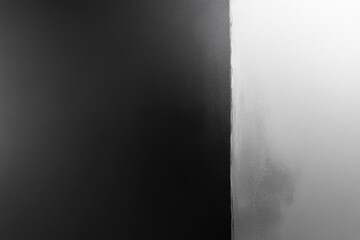 Poster - A minimalist abstract composition featuring contrasting black and white tones, evoking depth and balance in visual art.