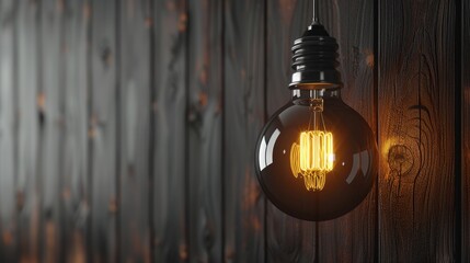 Poster - Lightbulb, Idea Concept. Copy space