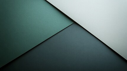 Wall Mural - Abstract Geometric Shapes in Green and Grey Tones