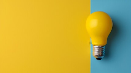 Poster - Lightbulb, Idea Concept. Copy space