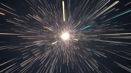 Poster - Dynamic Burst of Light Creating a Star-Like Effect in Space Generative AI