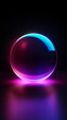 © Nu Ai generated imag - isolated ball with neon light, 3d modern background and wallpaper