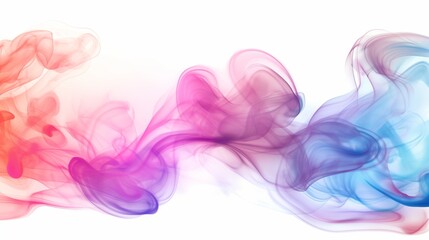 Colorful smokey line with pink, blue and purple colors. The line is long and it looks like it's coming out of a fire