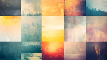 Poster - visually striking and harmonious digital and handmade backgrounds that seamlessly blend modern and t