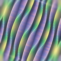 Fototapete - Colorful background consisting of small rectangular blocks forming a wave pattern. 3d rendering digital illustration