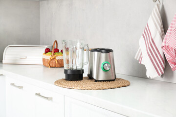 Sticker - Blender kit on white marble countertop in kitchen