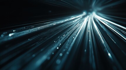 Poster - A dynamic representation of light trails, suggesting speed and technology.
