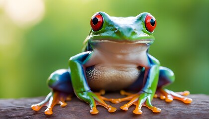 Contemplative Frog in a Peaceful Natural Setting