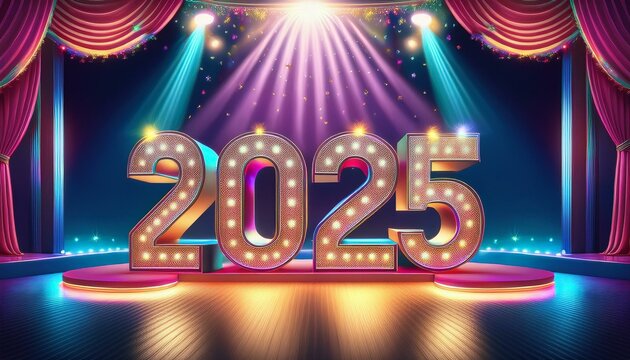 new years 2025 festival celebration concept