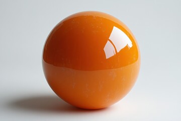 Poster - Orange Sphere on White Background