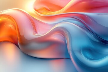 Wall Mural - Abstract Colorful Liquid Shapes