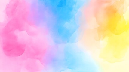 Poster - Abstract Watercolor Background with Pink  Blue and Yellow Colors