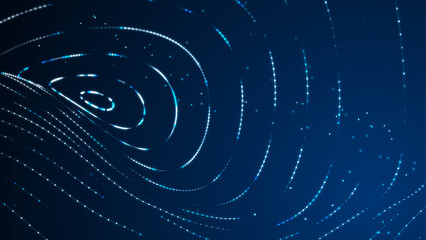Poster - Digital technology background. Big data visualization. Technology and science. 3d rendering.