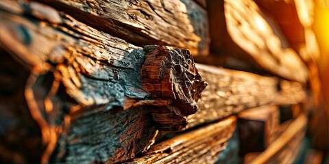 Poster - A wooden log with a hole in it