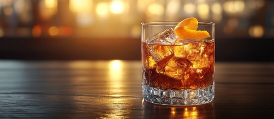 Wall Mural - Whiskey Old Fashioned with Orange Peel