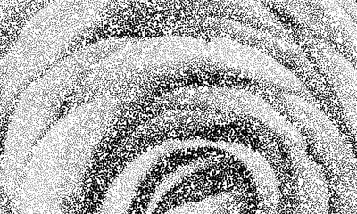 Fototapete - Abstract floral art background with dots. Stipple effect with chaotic noise.