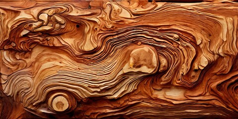 Poster - The image is a close up of a wooden surface with a lot of texture and detail