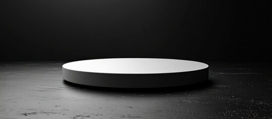 Poster - White Platform on a Dark Background