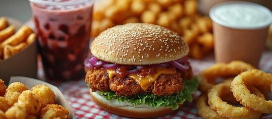 Canvas Print - Delicious Fast Food Meal