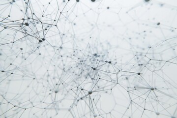 Poster - Intricate network of abstract lines and nodes representing connectivity and complexity in a digital space. Generative AI