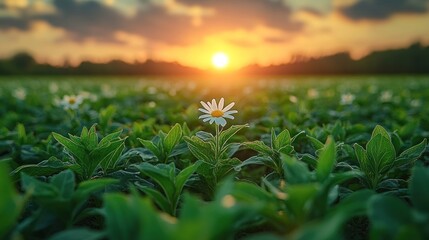 Canvas Print - Sunset Meadow