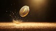 © Achirawee - A vintage gold coin spinning in the air, catching the light as it rotates, gold coin spinning, symbol of fate