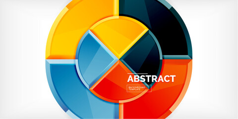 Poster - Triangle circles background. Vector Illustration For Wallpaper, Banner, Background, Card, Book Illustration, landing page