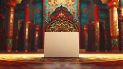 Sticker - A decorative box in a vibrant, ornate setting, suggesting cultural significance.