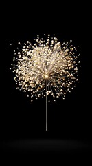Poster - golden fireworks bursting in the night sky, symbolizing grandeur and celebration, gold fireworks, ce