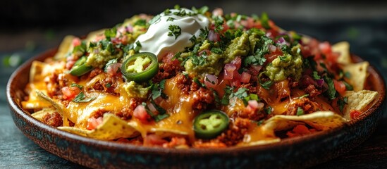 Canvas Print - Delicious Loaded Nachos