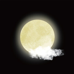 Wall Mural - full moon glow illustration material