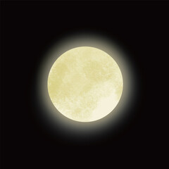 Wall Mural - full moon glow illustration material