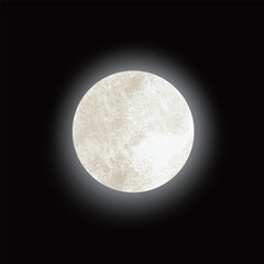 Wall Mural - full moon glow illustration material