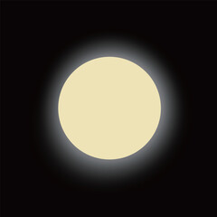 Wall Mural - full moon glow illustration material