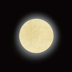 Wall Mural - full moon glow illustration material