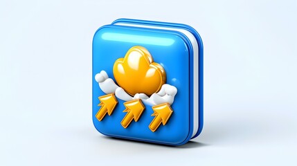 Poster - Dynamic share icon featuring multiple arrows, symbolizing connectivity and collaboration in digital communication.