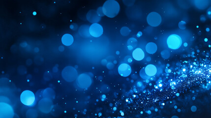 Wall Mural - blue glow particle abstract bokeh background