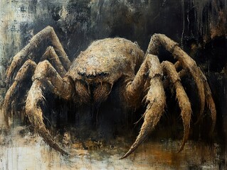 Canvas Print - A Terrifyingly Realistic Spider Painting