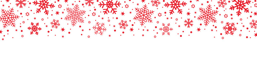 christmas banner with snowflake border vector illustration