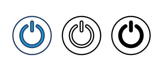 Wall Mural - power icon vector. power switch icon. electric power