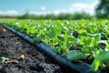 Wall Mural - Green Crops In A Field