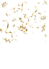 Wall Mural - golden confetti background for festival decoration vector illustration