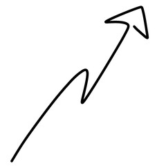 Aufkleber - Doodle black arrow