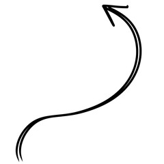 Aufkleber - Doodle black arrow