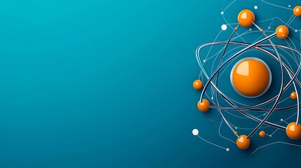 Flat design of atomic structure with orbiting electrons