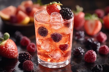 Poster - Refreshing Berry Cocktail