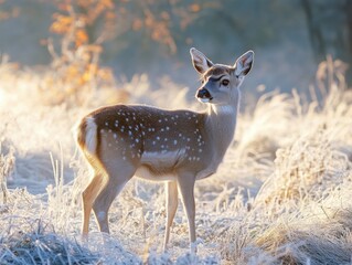 Sticker - Frosted Deer in Field